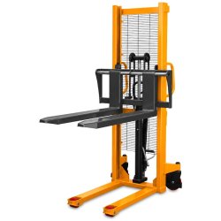 Masztowy wózek paletowy ręczny WRHS 1016 z regulowanymi widłami (udźwig 1000 kg, podnoszenie 1600 mm)