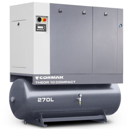 Compressor de parafuso com secador THEOR 10 COMPACT - 7,5 kW - 950 l/min. reservatório de 270 l