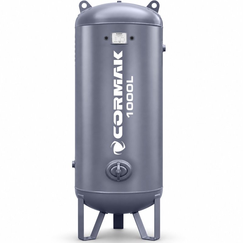 Reservatório vertical de ar comprimido para compressor, 25 bar, 1000 L