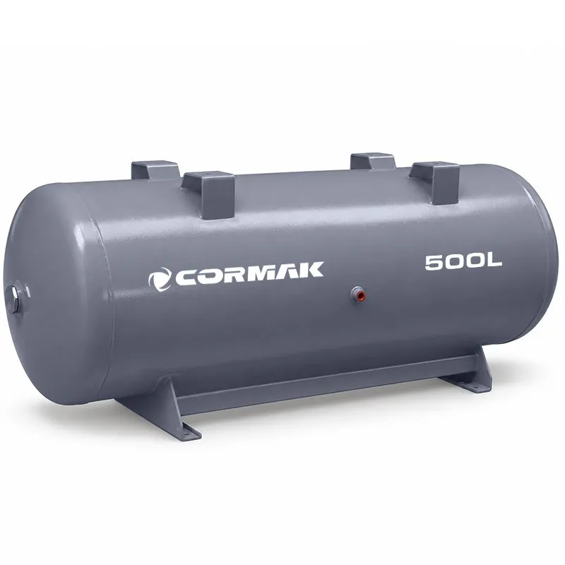Reservatório de ar comprimido para compressor, 11 bar, 500 L, horizontal