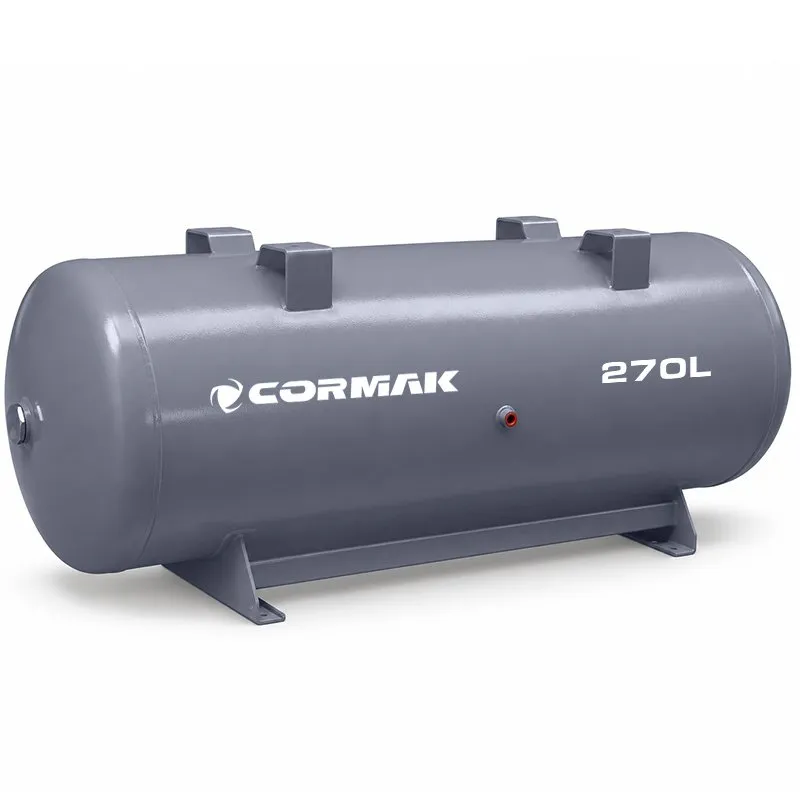 Reservatório de ar comprimido para compressor, 11 bar, 270 L, horizontal