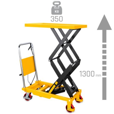 Carro elevador de tesoura com plataforma TA3510 (capacidade de carga de 350 kg, altura de elevação de 1300 mm)