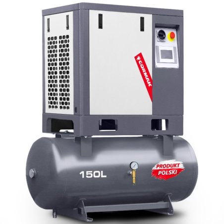 Sprężarka śrubowa na zbiorniku poziomym 150L - LUFT 400 3,0kW 230V - 380 L/min