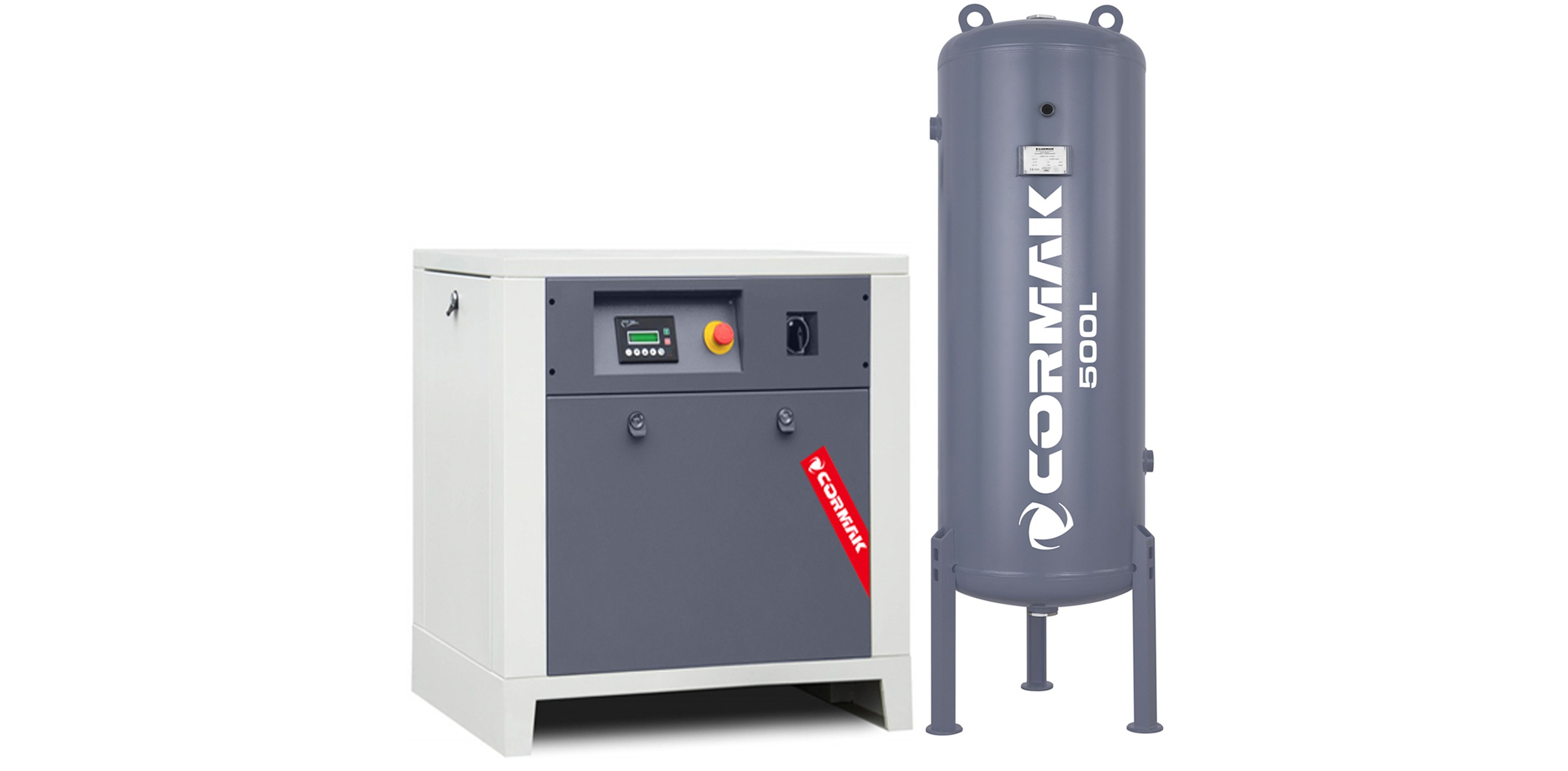 Compressores de parafuso com reservatório vertical